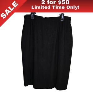 [Sale: 2 for $50!] Valerie Stevens II Black Pencil Skirt Plus Size 18W 0237